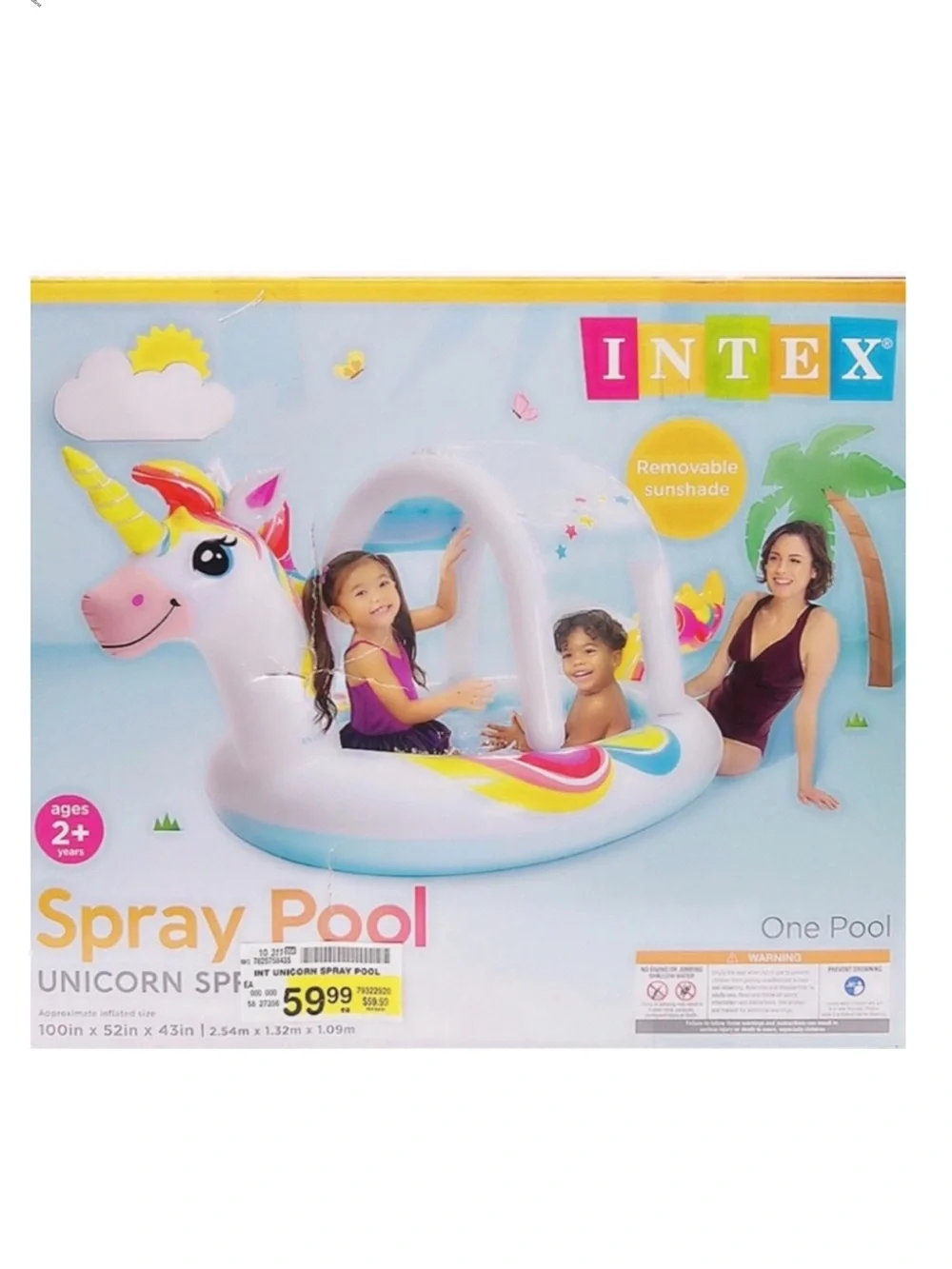 Unicorn Spray Portable‎ Pool Baby Toddler Removable Sun Shade